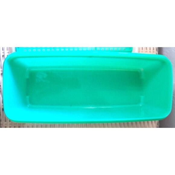 Vintage Tupperware Jadite Green Celery Crisper Keeper 892-1 Lid 893-2 and Tray - Picture 3 of 7